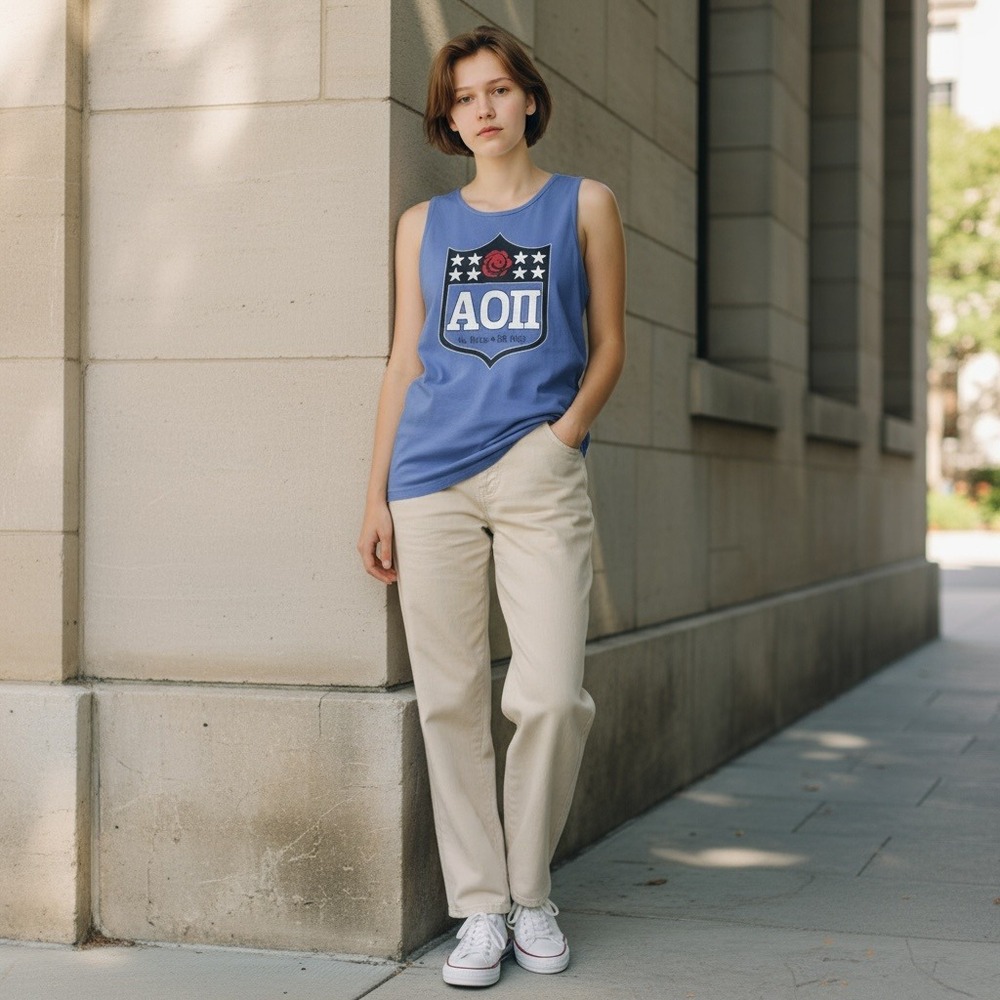 Comfort Colors Alpha Omicron Pi AOII Sorority Tank Top Ole Miss Nu Beta